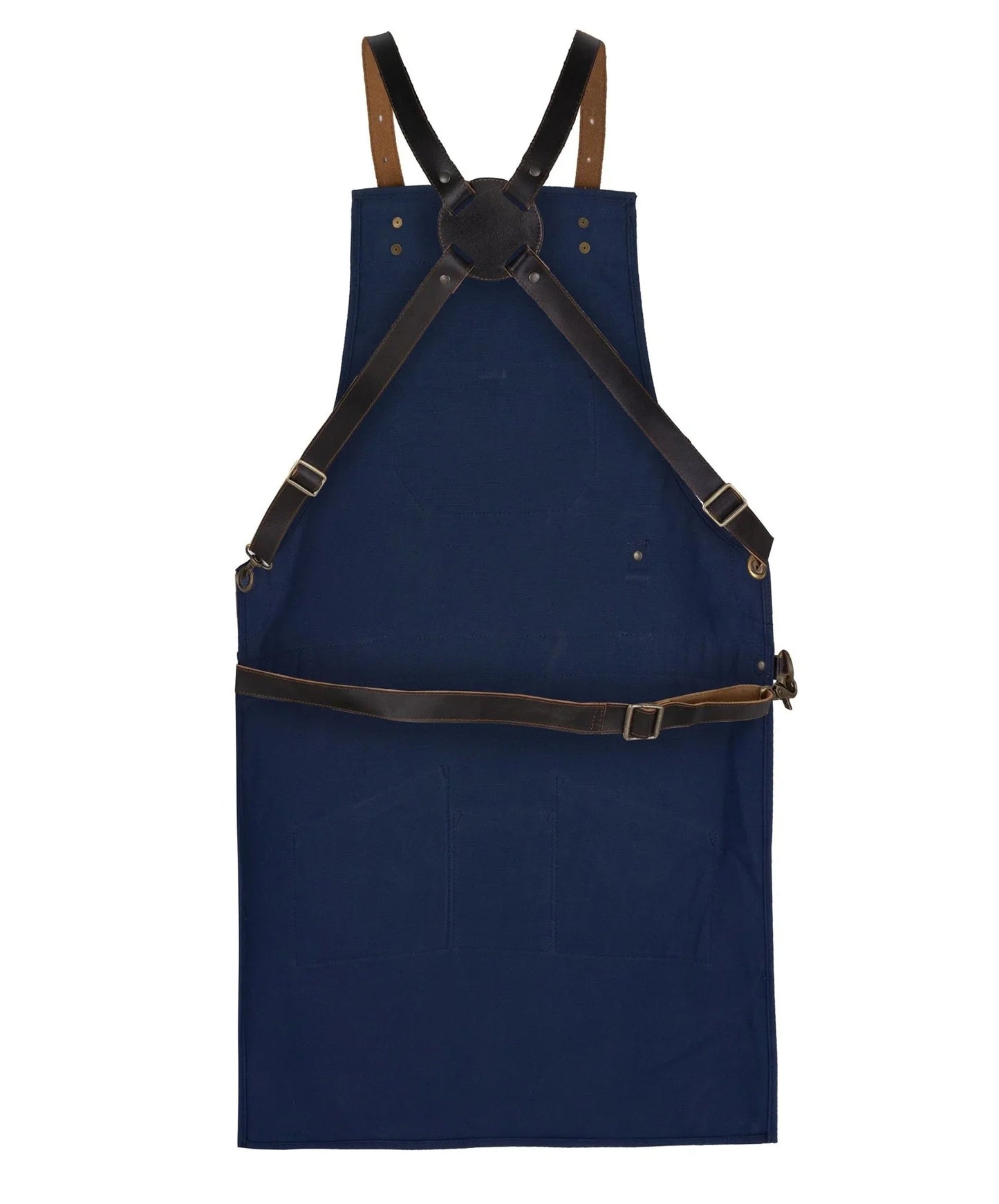 real leather multi-pocket apron butcher apron - bbq apron - cooking apron -