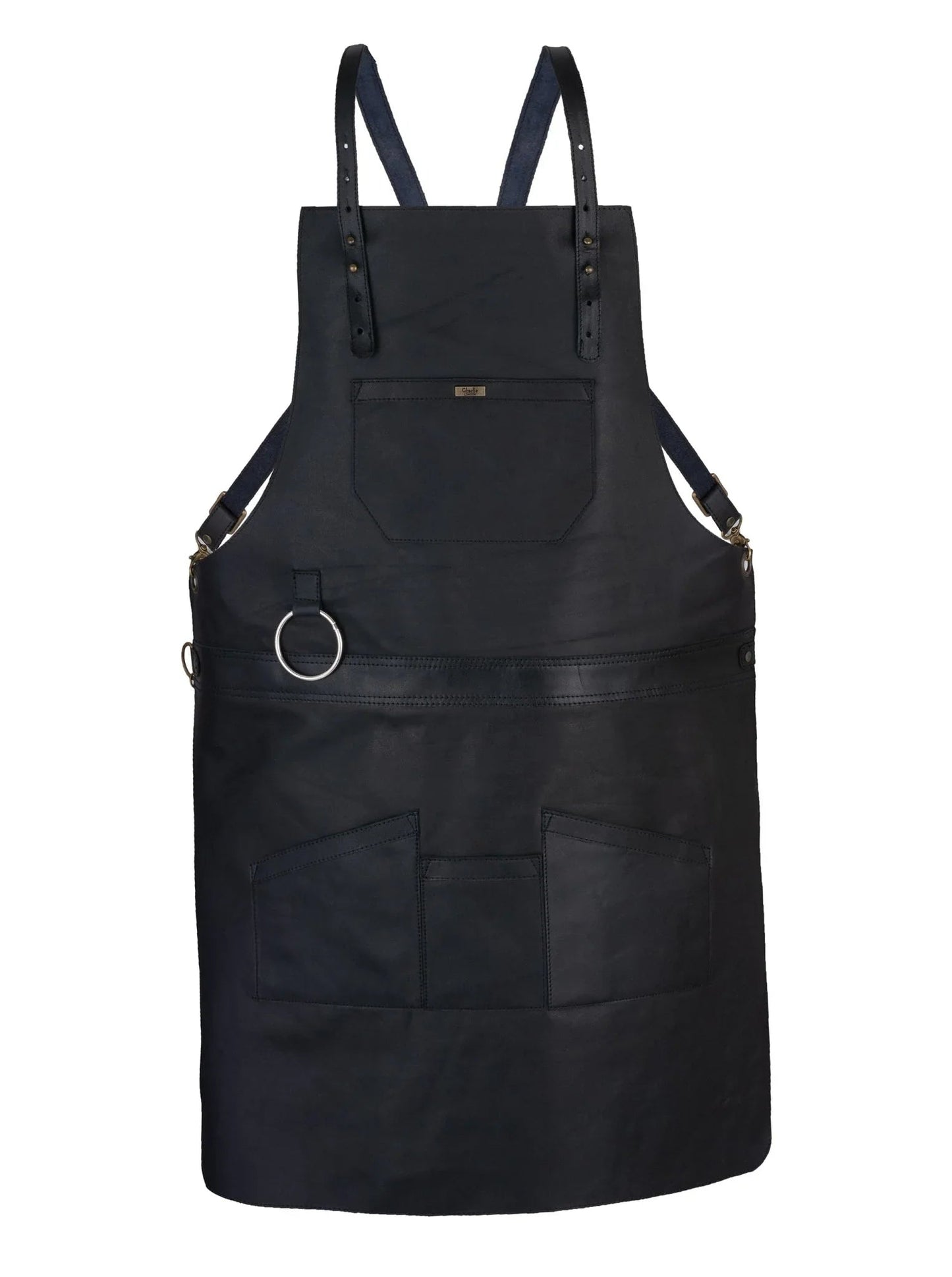 real leather multi-pocket apron butcher apron - bbq apron - cooking apron -