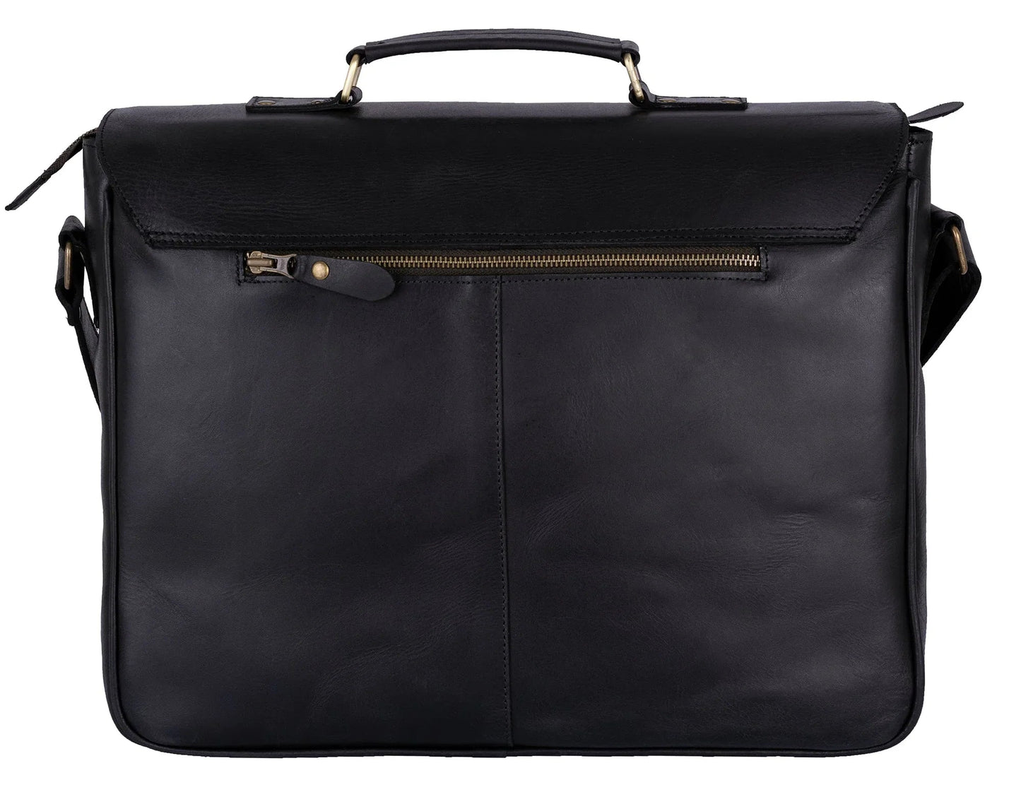 rustic distressed brown leather laptop messenger bag for men & women -