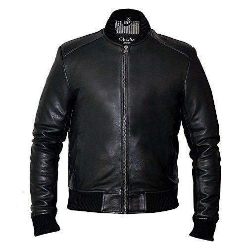 leather bomber jacket sand style genuine sheepskin jacket for men