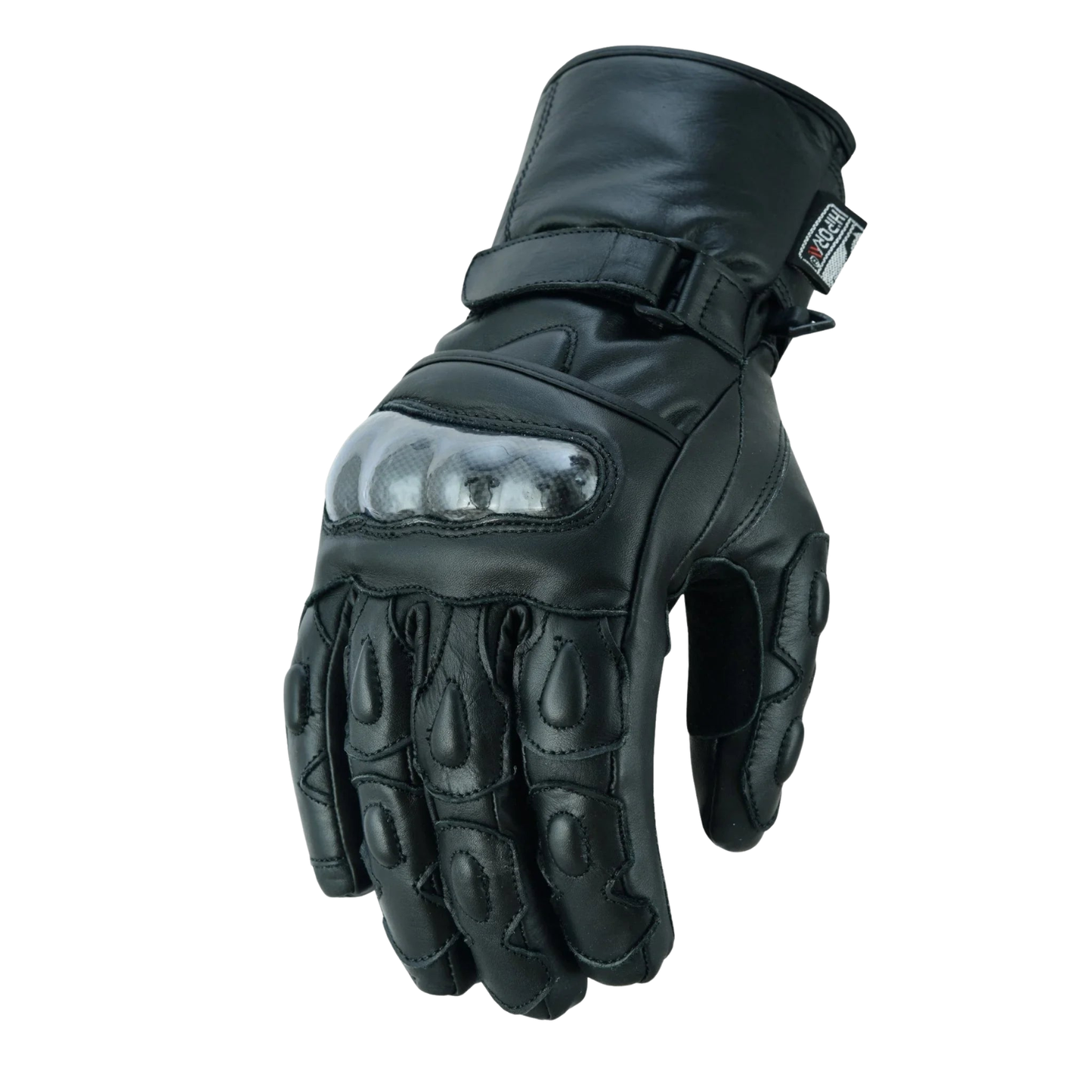 motorcycle gloves premium leather with carbon knuckle armour