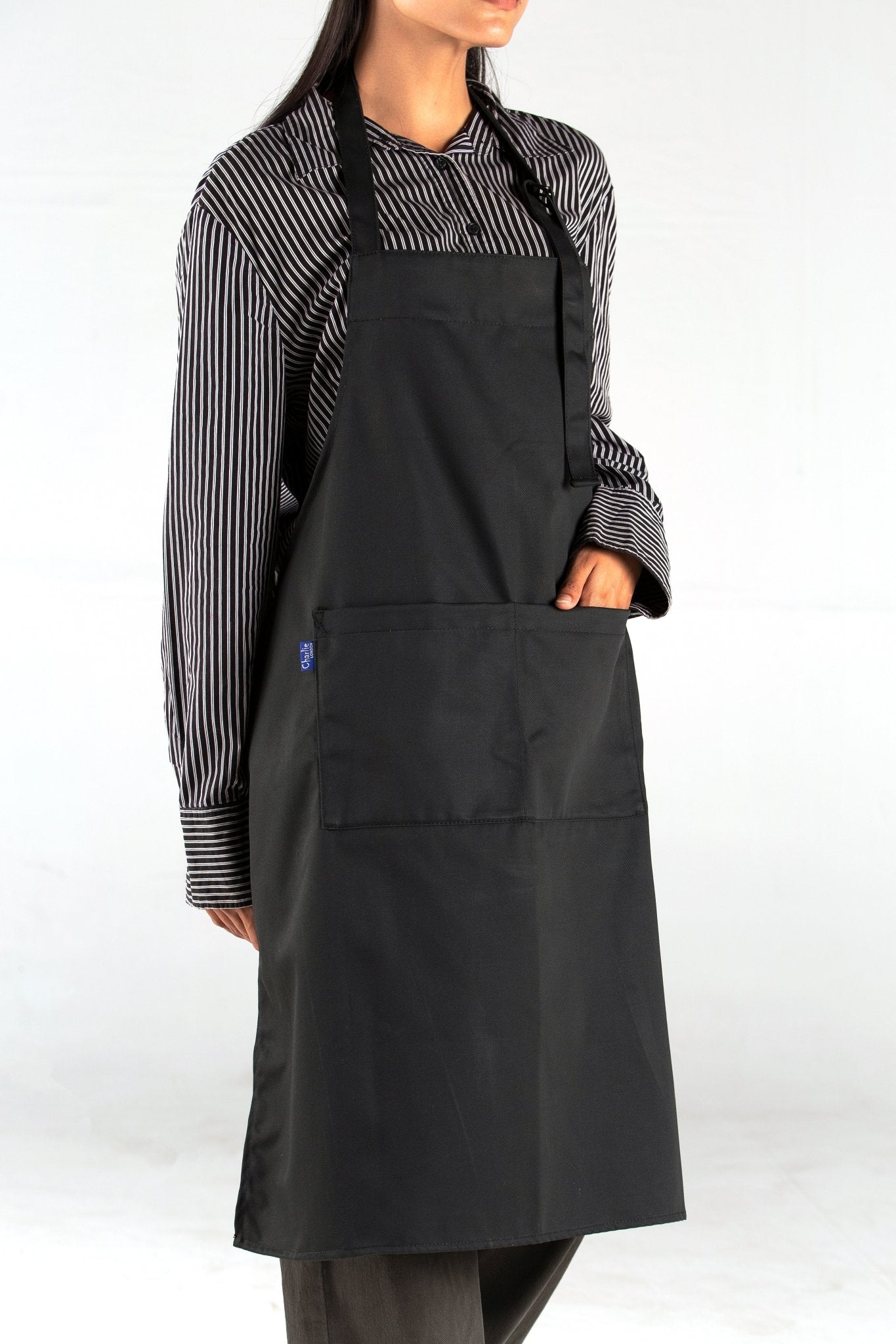 unisex heavy - duty cotton twill apron – adjustable fit with large front pocket - 