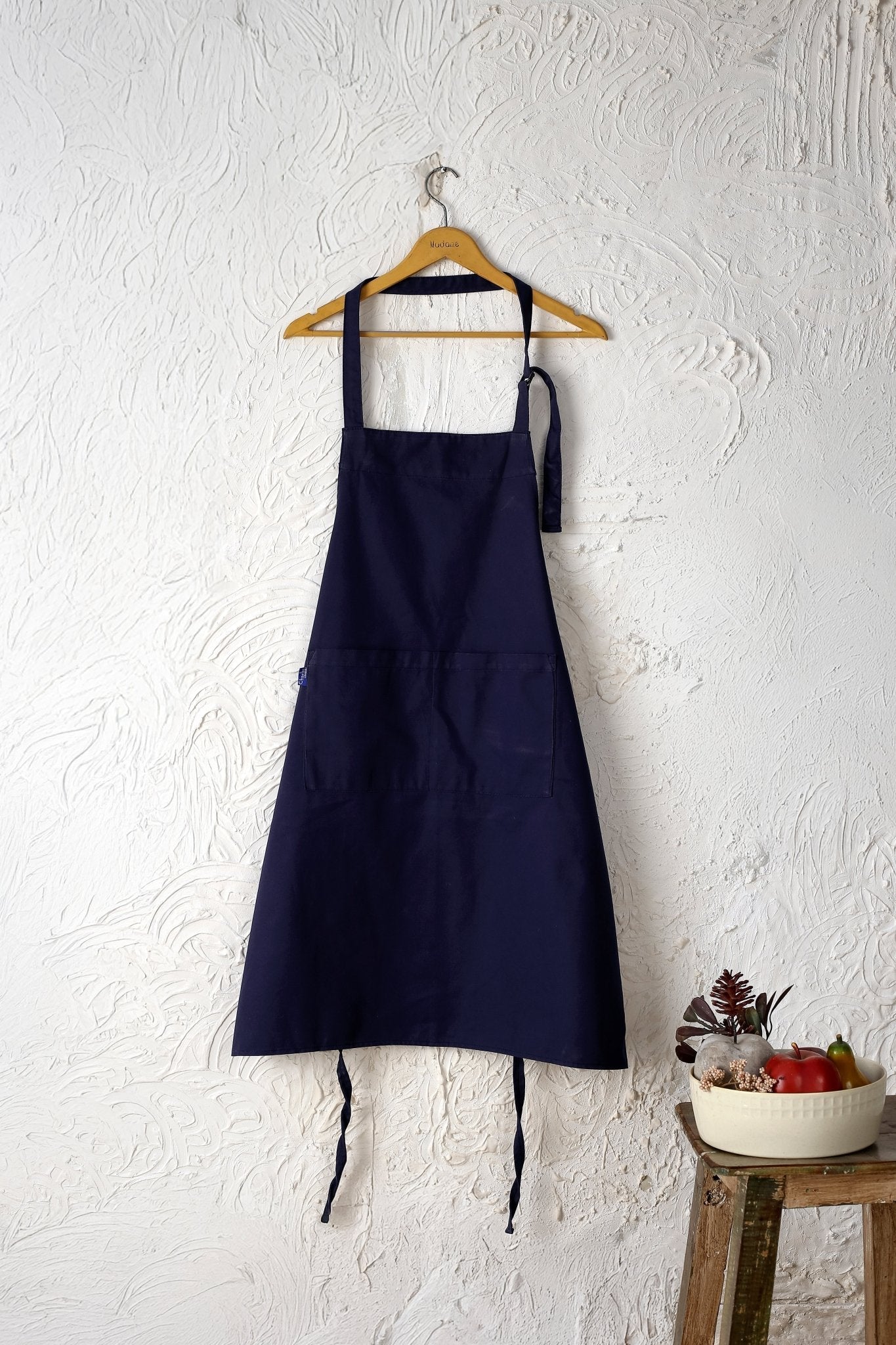 unisex heavy - duty cotton twill apron – adjustable fit with large front pocket - 