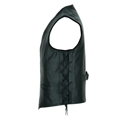 Leather Bike Vest for Vintage Motorcycle and Casual Wear