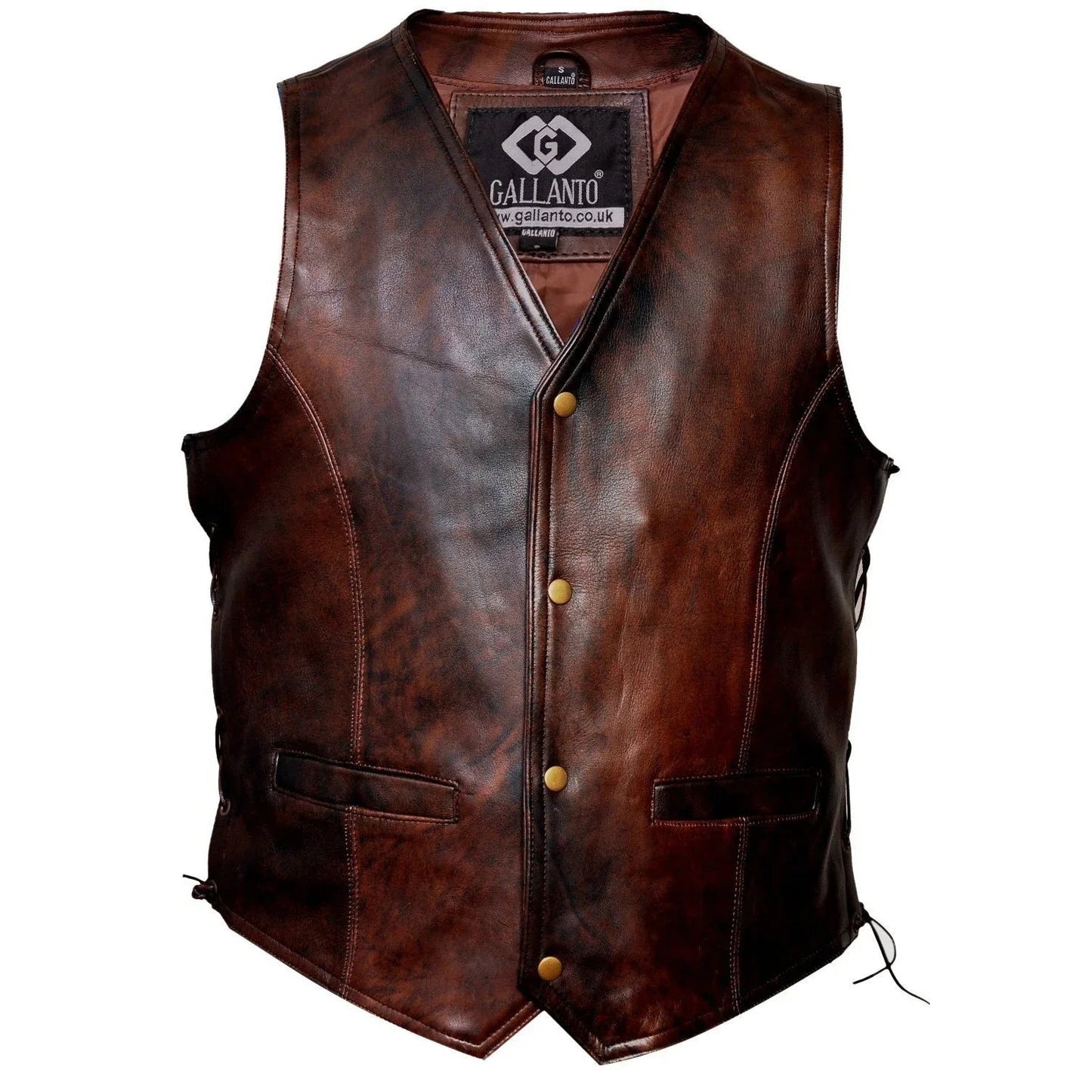 leather bike vest for vintage motorcycle and casual wear
