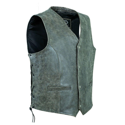 Leather Bike Vest for Vintage Motorcycle and Casual Wear