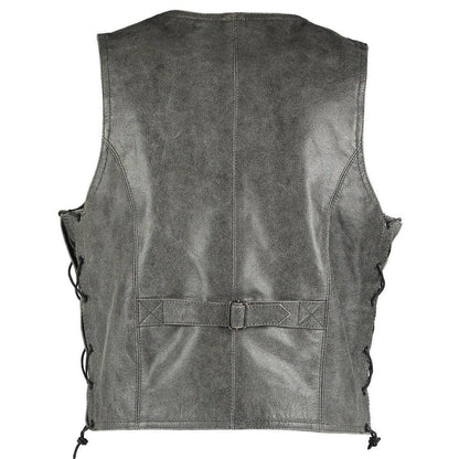 Leather Bike Vest for Vintage Motorcycle and Casual Wear