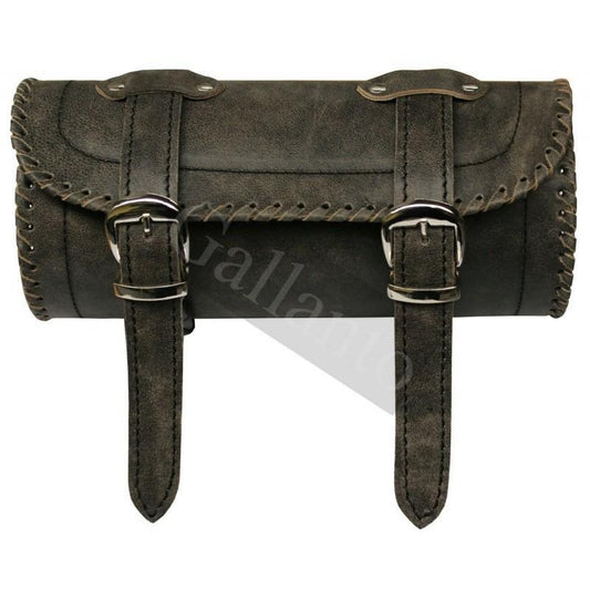 Vintage Stonewash Cowhide Leather Motorcycle Tool Bag